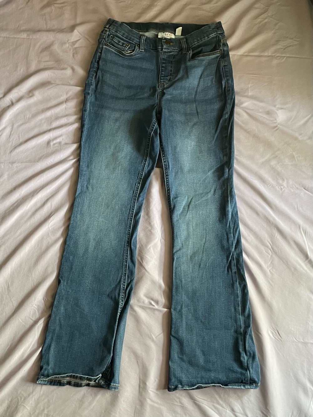 Denim & Co. High Rise Medium Wash Bootcut Jeans Size 6